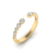Grown Gorgeous Round Brilliant Open Wedder Ring with 0.45tw of Laboratory-Grown Diamonds in 14kt Yellow Gold Rings Bevilles 