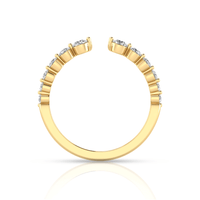 Grown Gorgeous Round Brilliant Open Wedder Ring with 0.45tw of Laboratory-Grown Diamonds in 14kt Yellow Gold Rings Bevilles 