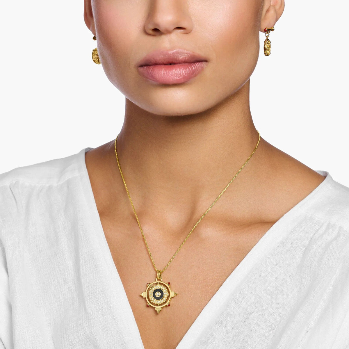 THOMAS SABO Rotating Coin Gold Pendant Pendant Thomas Sabo 