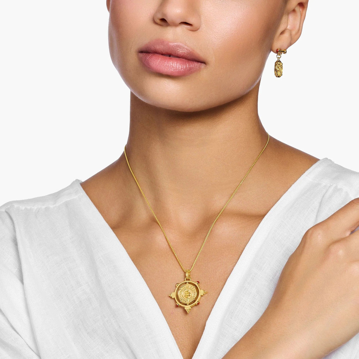 THOMAS SABO Rotating Coin Gold Pendant Pendant Thomas Sabo 
