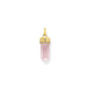 THOMAS SABO Rose Quartz Crystal Pendant Gold Pendants THOMAS SABO 
