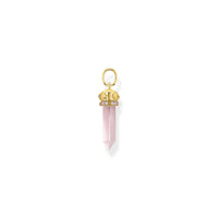 THOMAS SABO Rose Quartz Crystal Pendant Gold Pendants THOMAS SABO 