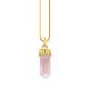 THOMAS SABO Rose Quartz Crystal Pendant Gold Pendants THOMAS SABO 