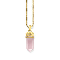 THOMAS SABO Rose Quartz Crystal Pendant Gold Pendants THOMAS SABO 