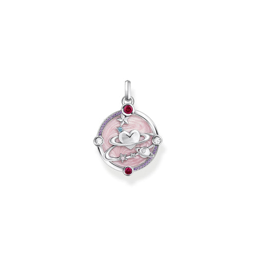 THOMAS SABO Small Pendant with Heart Planet Pendants THOMAS SABO 
