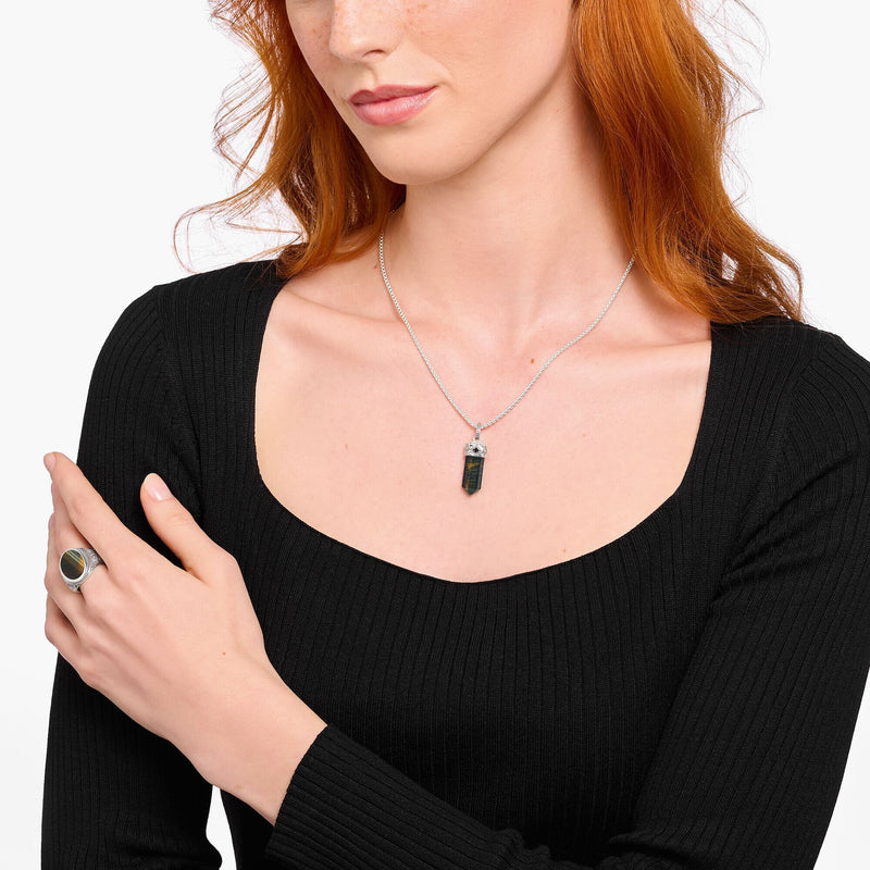 THOMAS SABO Crystal Pendant made from Golden Blue Tiger's Eye Pendants THOMAS SABO 