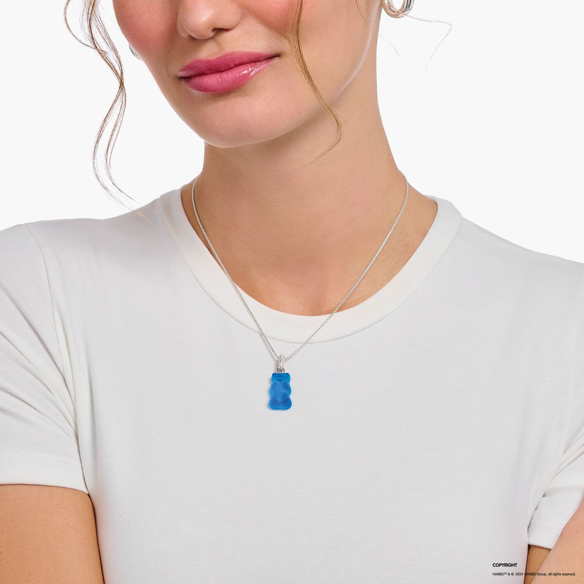 THOMAS SABO Large pendant with blue goldbears and zirconia Pendant THOMAS SABO 