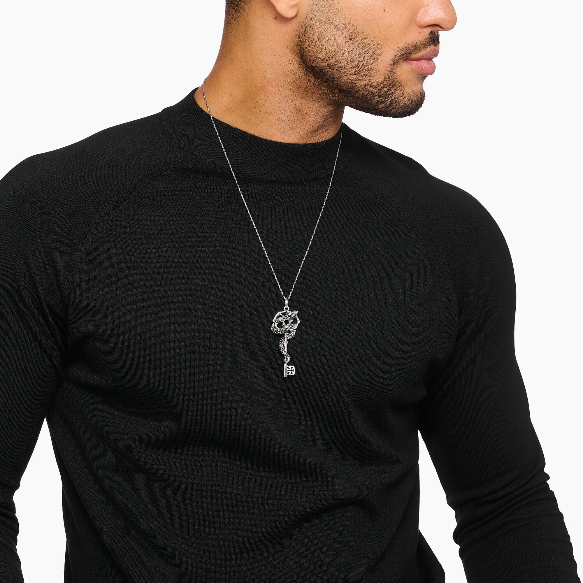 THOMAS SABO Snake pendant with vintage silver key Pendants Thomas Sabo 