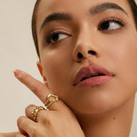 Ania Haie Gold Twisted Wave Adjustable Ring Rings Ania Haie 