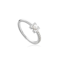 Ania Haie Silver Pearl Modernist Band Rings Rings Ania Haie 