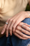 Ania Haie Silver Pearl Sparkle Interlock Rings Rings Ania Haie 
