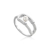 Ania Haie Silver Pearl Sparkle Interlock Rings Rings Ania Haie 
