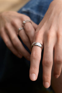 Ania Haie Silver Sparkle Wide Adjustable Rings Rings Ania Haie 