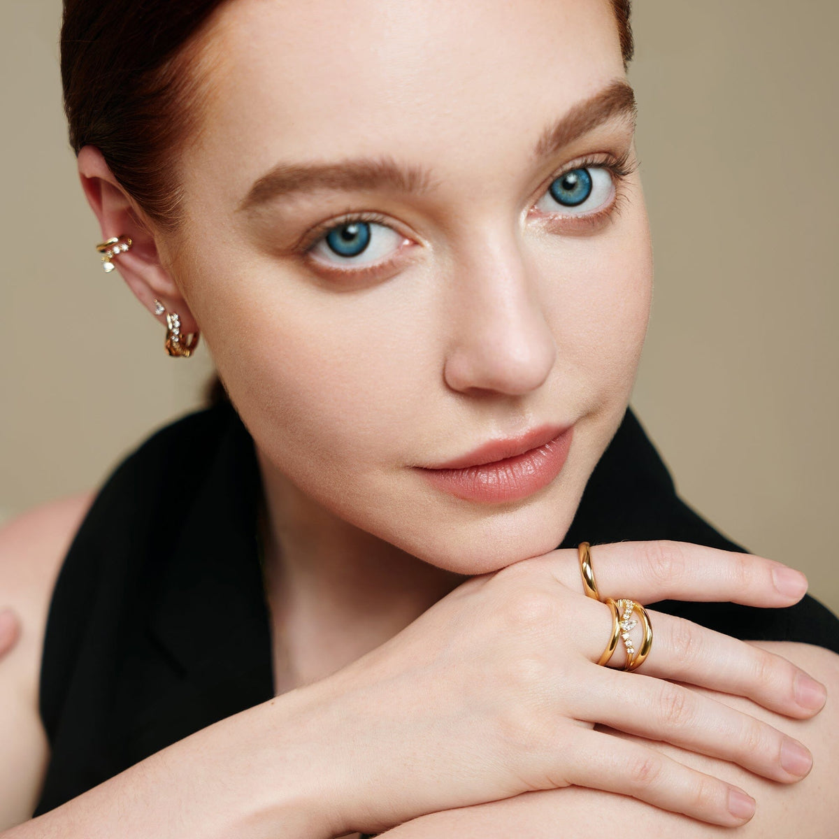 Ania Haie Gold Curve Dome Band Rings Ania Haie 