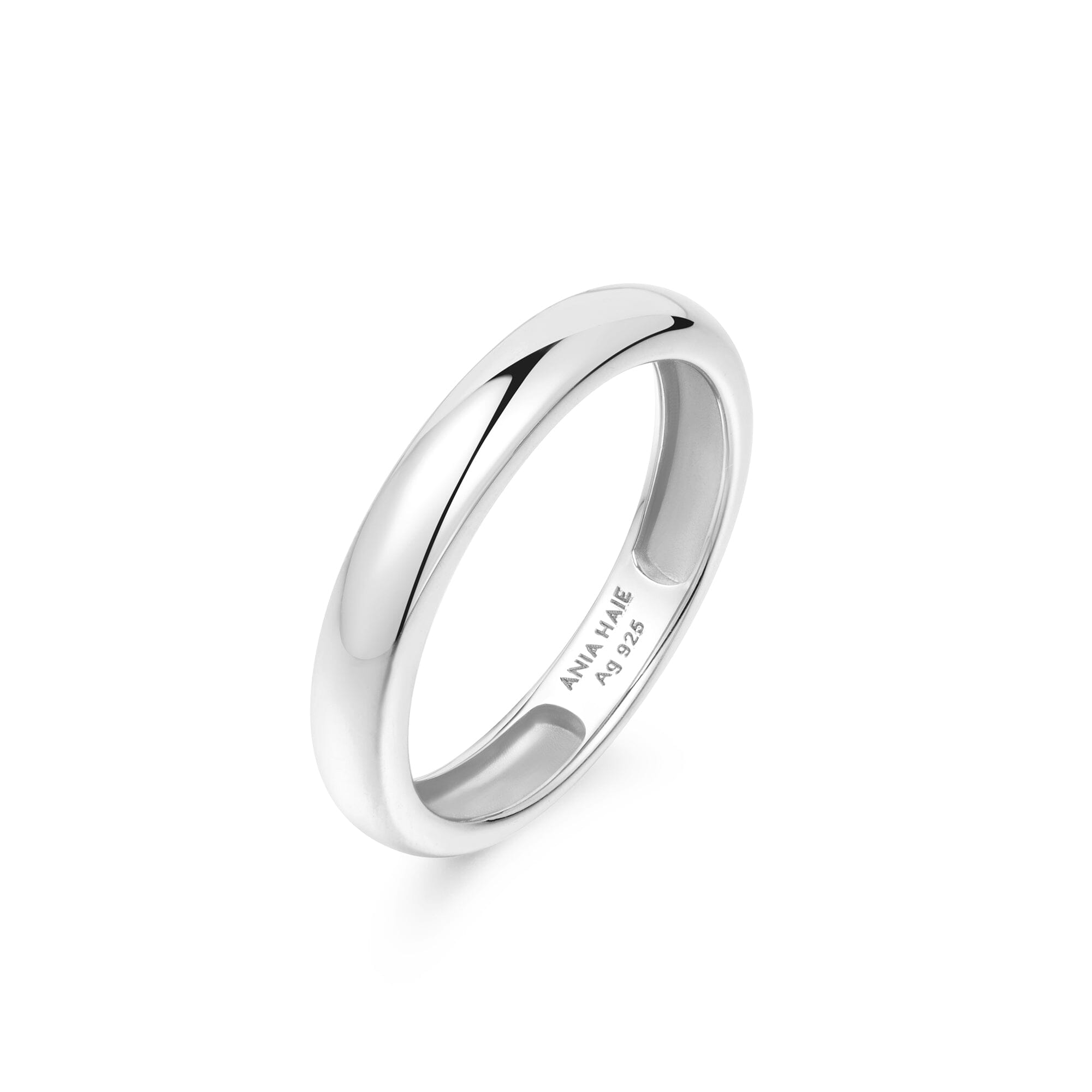 Ania Haie Silver Curve Dome Band Rings Ania Haie 