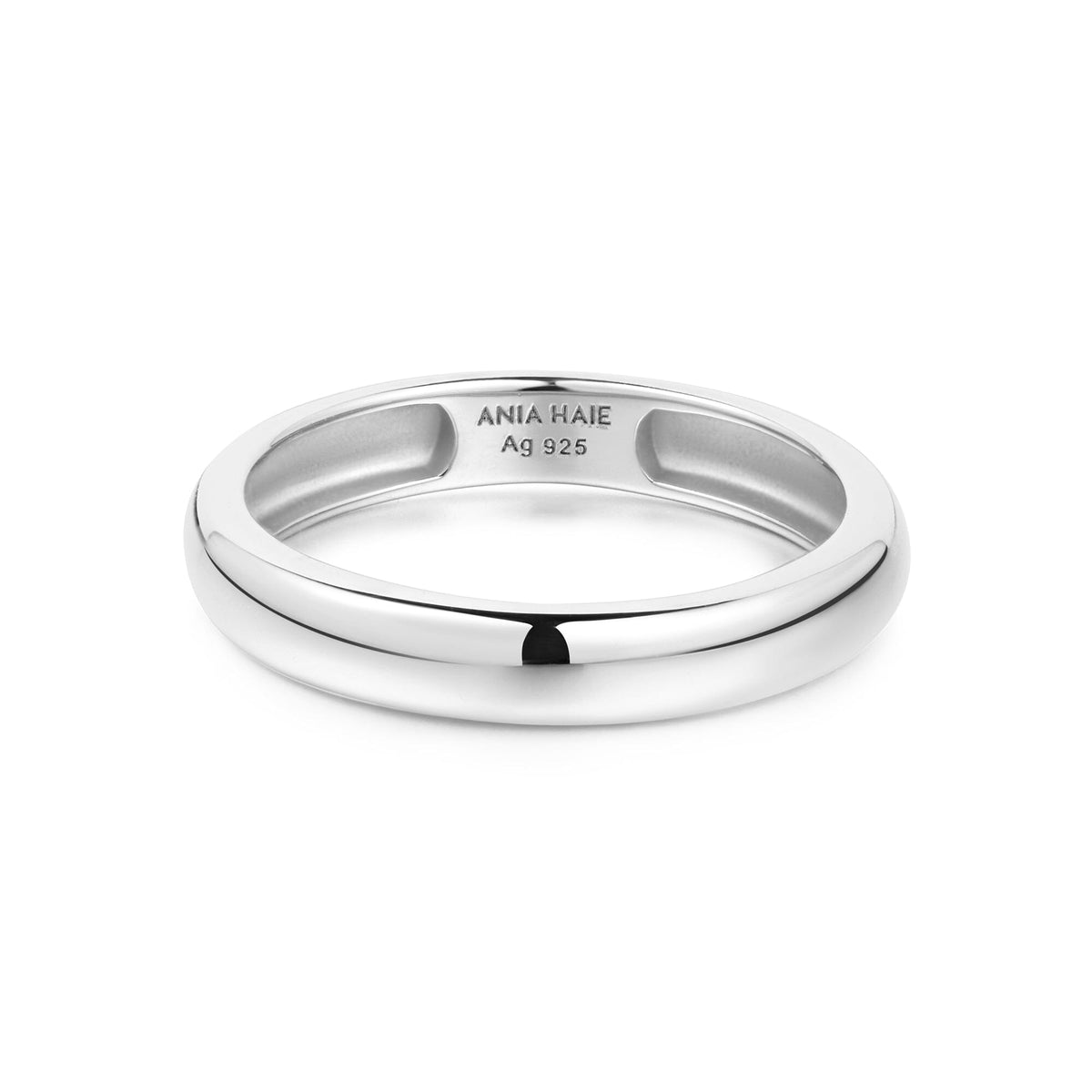 Ania Haie Silver Curve Dome Band Rings Ania Haie 