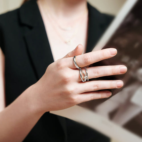 Ania Haie Silver Curve Dome Band Rings Ania Haie 