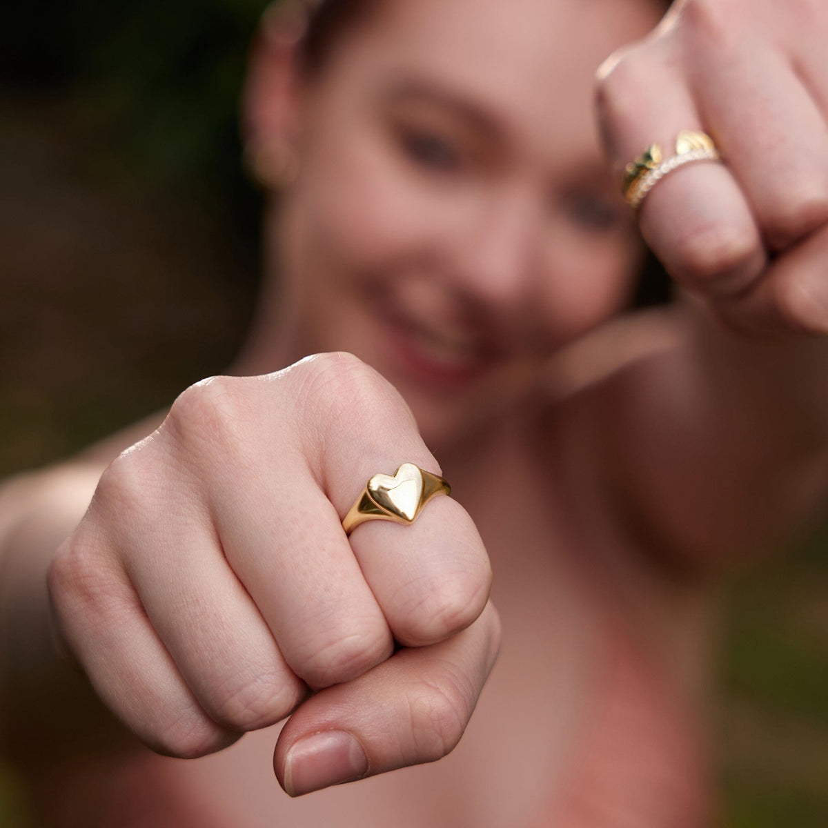 Ania Haie Gold Love Signet Ring Rings Ania Haie 