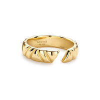 Ania Haie Gold Irregular Twill Adjustable Ring Rings Ania Haie 