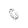 Ania Haie Silver Irregular Twill Adjustable Ring Rings Ania Haie 