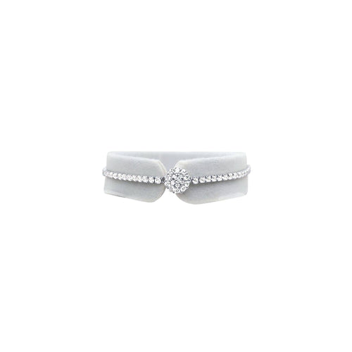 18cm Cluster Halo Tennis Bracelet with Cubic Zirconia in Sterling Silver Bracelets Bevilles 