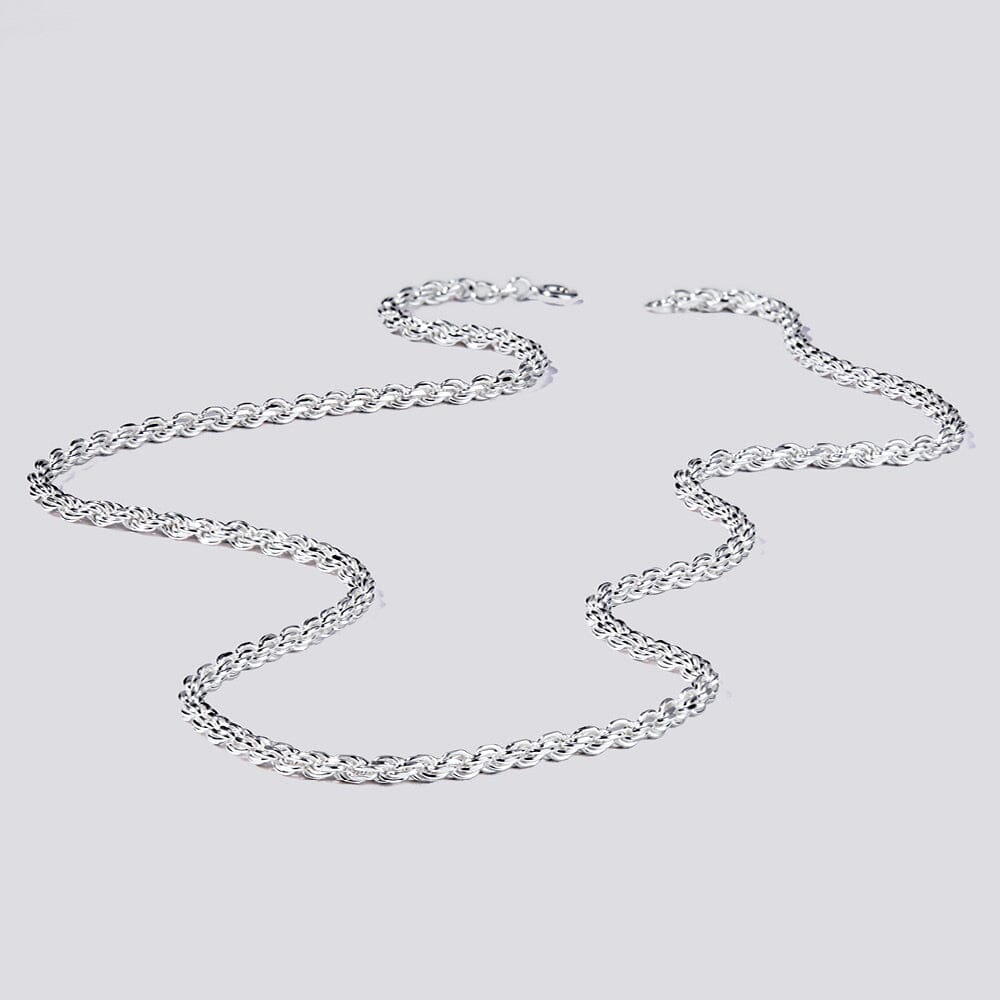 50cm Sterling Silver Rope Chain Necklace Necklaces Bevilles 