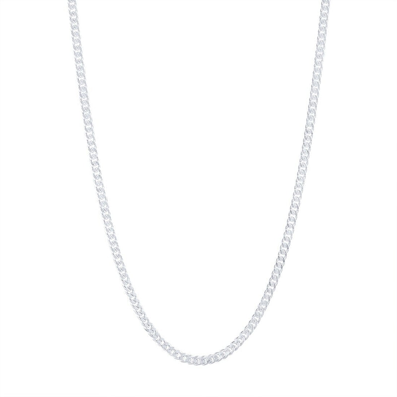 Sterling Silver 50cm Curb Necklace Necklaces Bevilles 