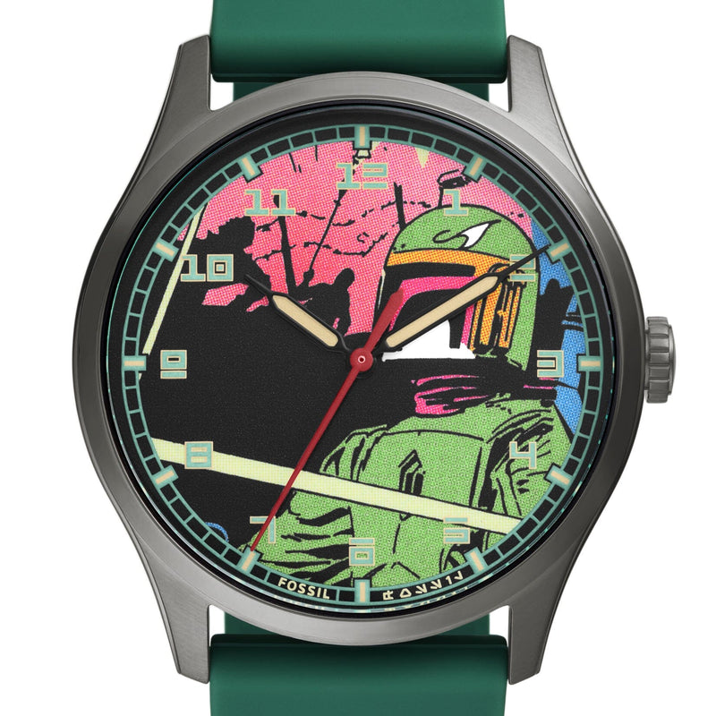Fossil Special Edition Star Wars Boba Fett Three-Hand Green Silicone Watch SE1106 Watches Fossil 
