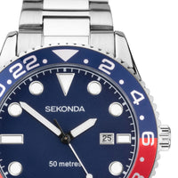 Sekonda Ocean Silver & Blue Watch - SK30196 Watches Sekonda 