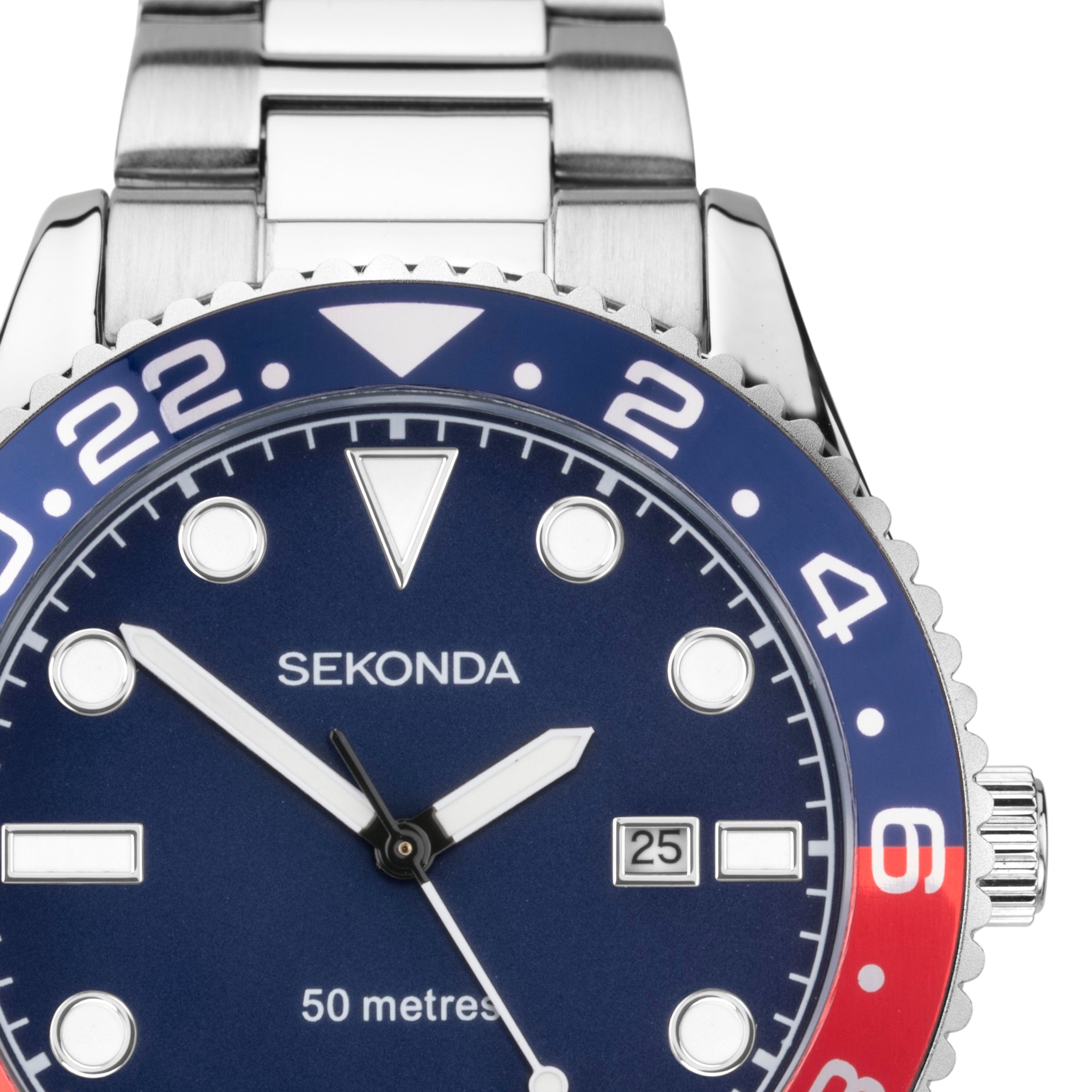 Sekonda Ocean Silver & Blue Watch - SK30196 Watches Sekonda 