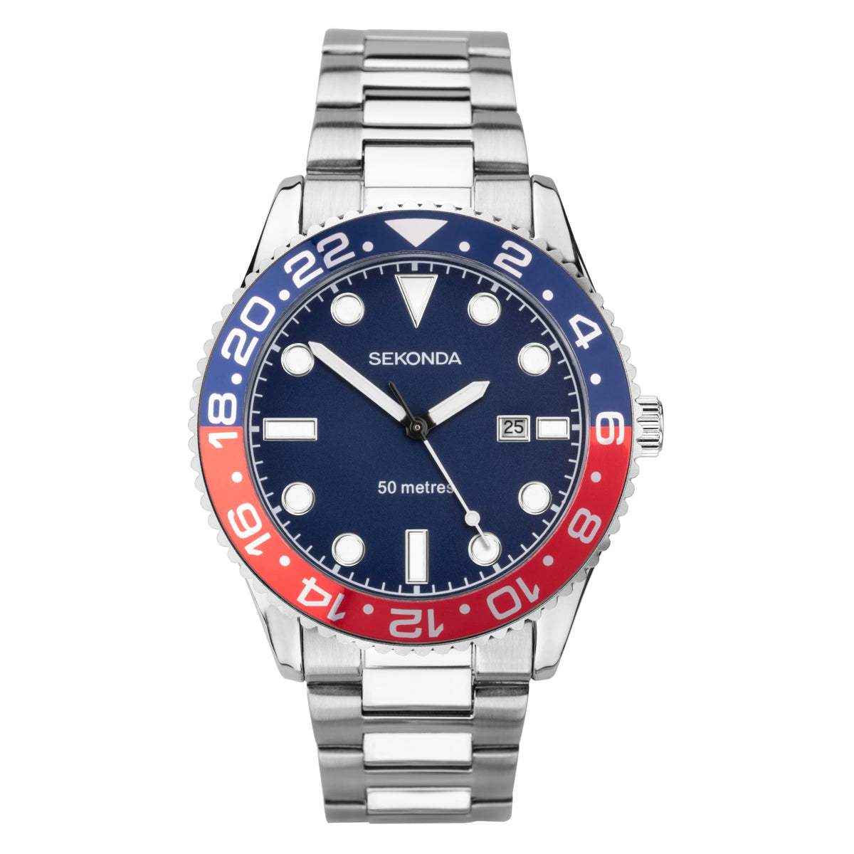Sekonda Ocean Silver & Blue Watch - SK30196 Watches Sekonda 