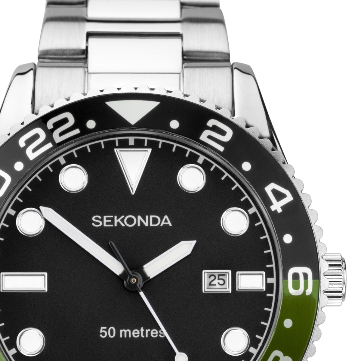 Sekonda Ocean Silver & Black Watch - SK30197 Watches Sekonda 