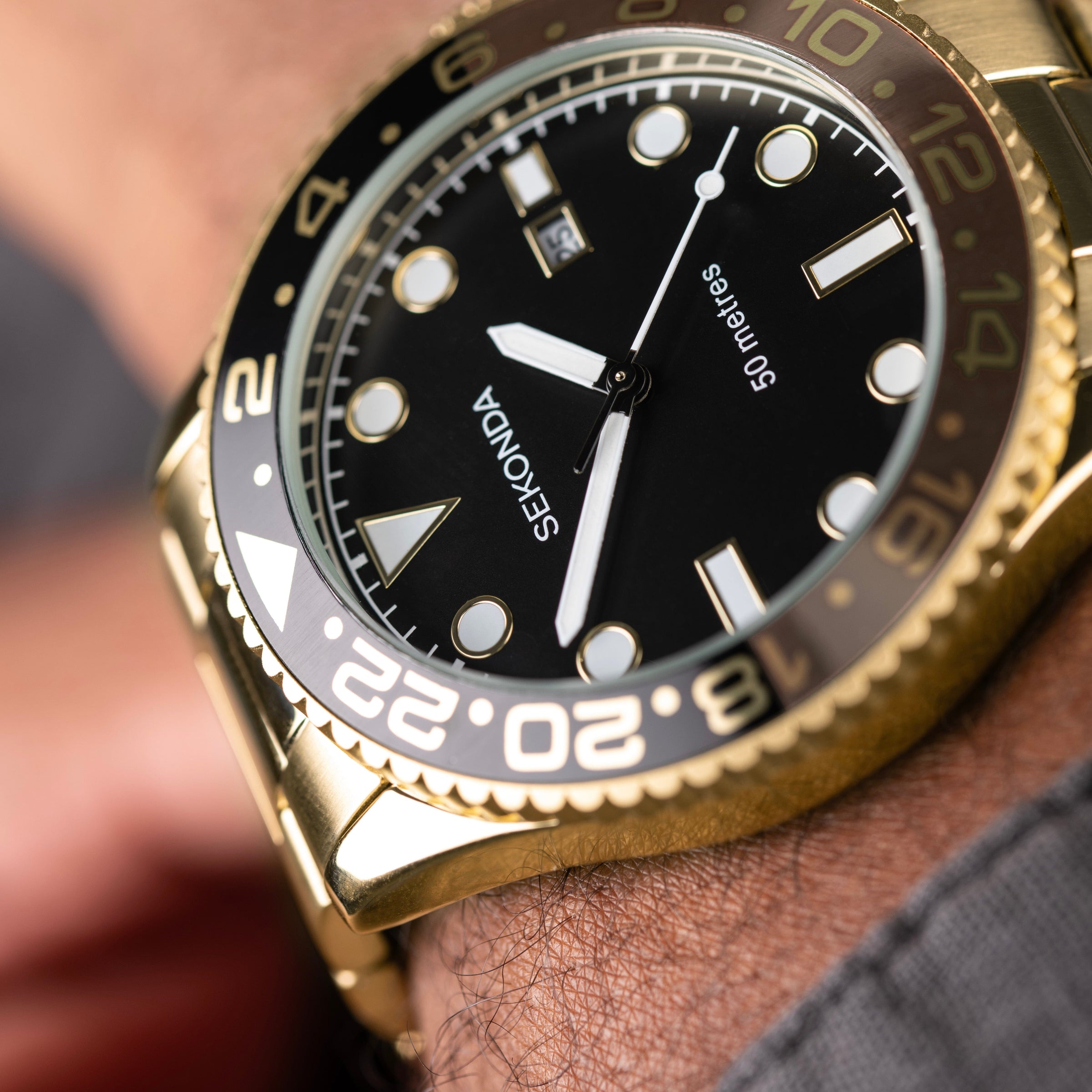 Sekonda Ocean Gold & Black Watch - SK30198 Watches Sekonda 