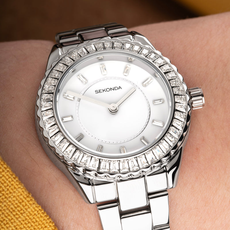 Sekonda Margot Silver with Stones Watch - SK40670 Watches Sekonda 
