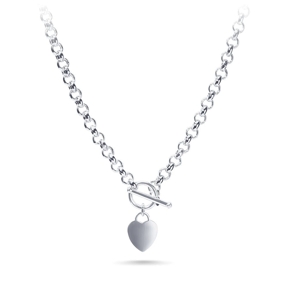 T Bar Necklace in Sterling Silver Bevilles Jewellers 