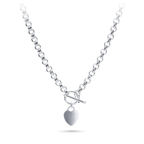 T Bar Necklace in Sterling Silver Bevilles Jewellers 