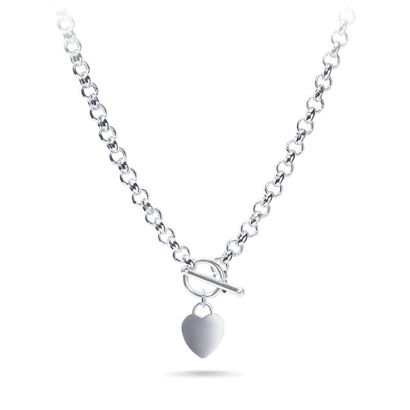 T Bar Necklace in Sterling Silver Bevilles Jewellers 