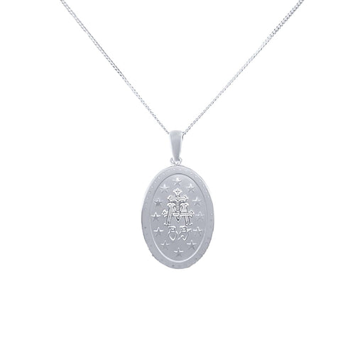 45cm St. Christopher Necklace with Cubic Zirconia in Sterling Silver Necklaces Bevilles 