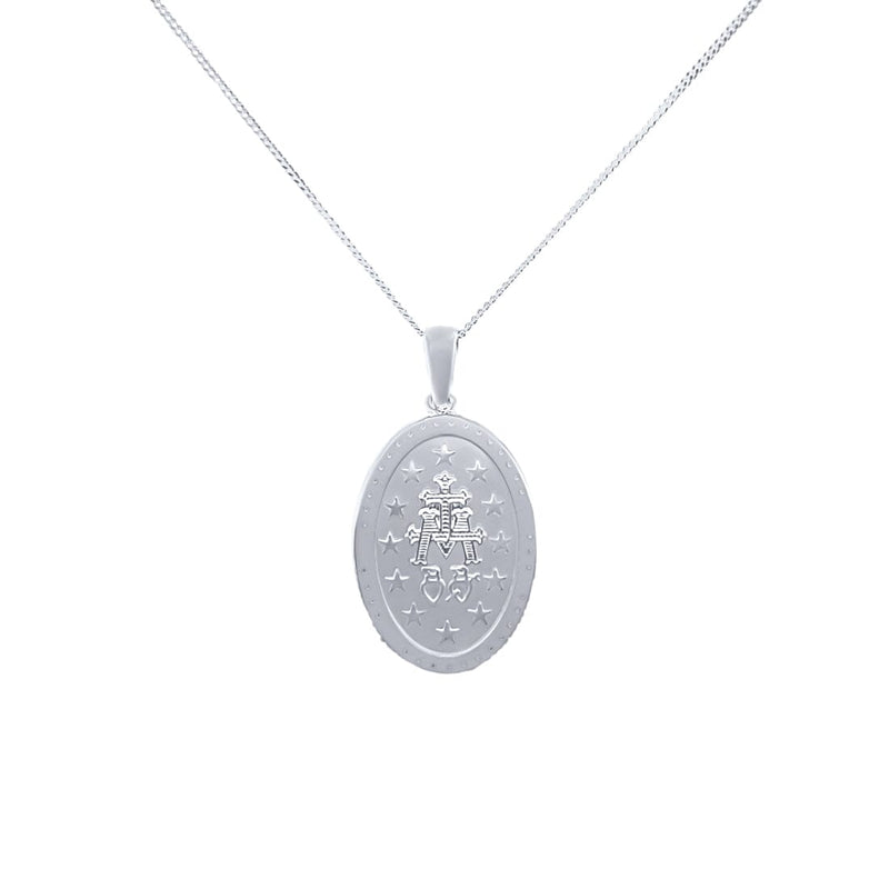 45cm St. Christopher Necklace with Cubic Zirconia in Sterling Silver Necklaces Bevilles 