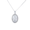 45cm St. Christopher Necklace with Cubic Zirconia in Sterling Silver Necklaces Bevilles 