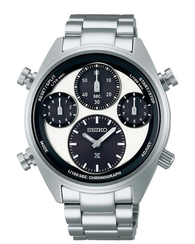 Seiko Prospex Speedtimer Silver and Black Men's Watch SFJ001P Watches Seiko 