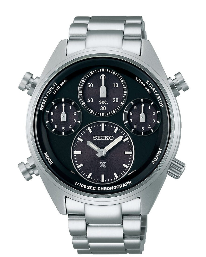 Seiko Prospex Speedtimer Silver and Black Men's Watch SFJ003P Watches Seiko 