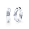 Half Round Hoop Earrings in Sterling Silver Bevilles Jewellers 