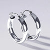 Round Hoop Earrings in Sterling Silver Bevilles Jewellers 