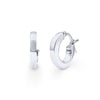 Square Edge Hoop Earrings in Sterling Silver Bevilles Jewellers 