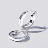 Square Edge Hoop Earrings in Sterling Silver Bevilles Jewellers 