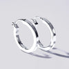 Square Edge Hoop Earrings in Sterling Silver Bevilles Jewellers 