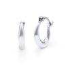 Wide Hoop Earrings in Sterling Silver Bevilles Jewellers 