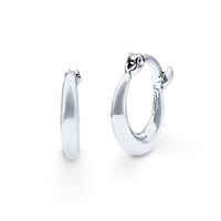 Wide Hoop Earrings in Sterling Silver Bevilles Jewellers 