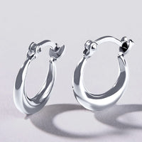 Wide Hoop Earrings in Sterling Silver Bevilles Jewellers 